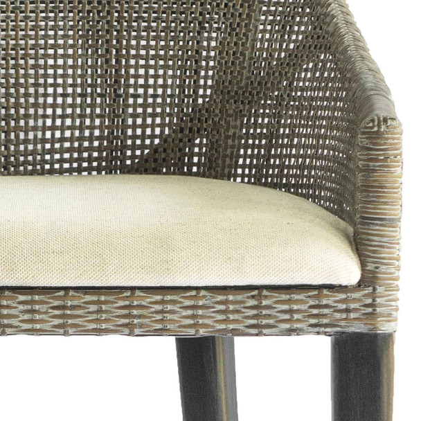 Cuban Rattan Counter Stool - Smoke Grey - Hobart, Launceston, Perth Coastal style Kitchen furniture