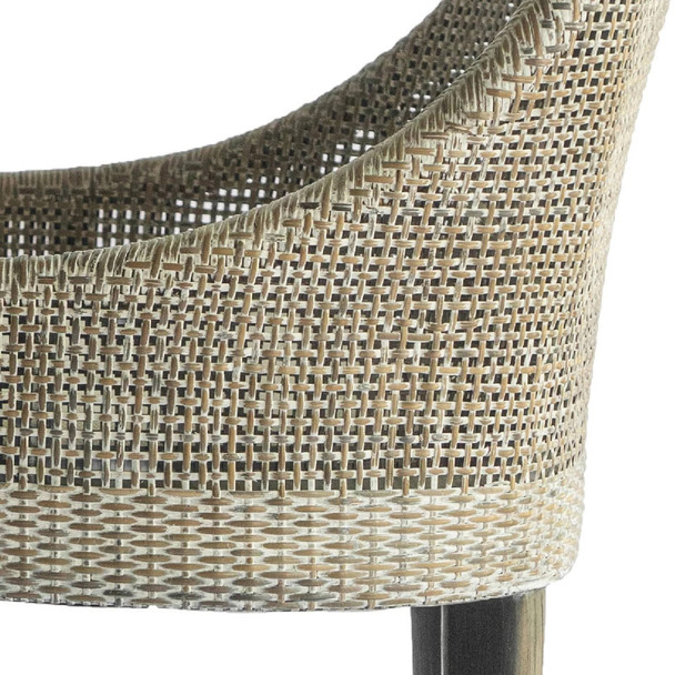 Cuban Rattan Counter Stool - Smoke Grey - Sale on Coastal style Kitchen furniture