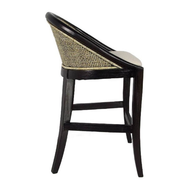 Caledonia Rattan Counter Stool - Black Shadow GT-110BS