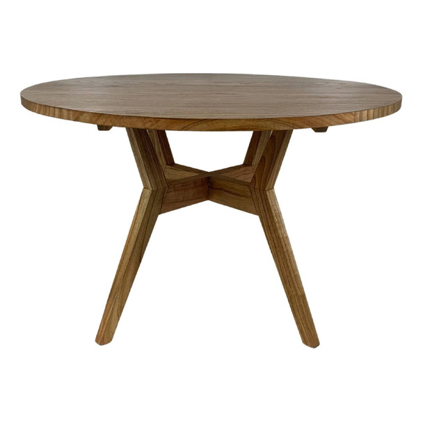 Porto Round Dining Table 120Cm - Mindi Brown - Mid-Century Modern style
