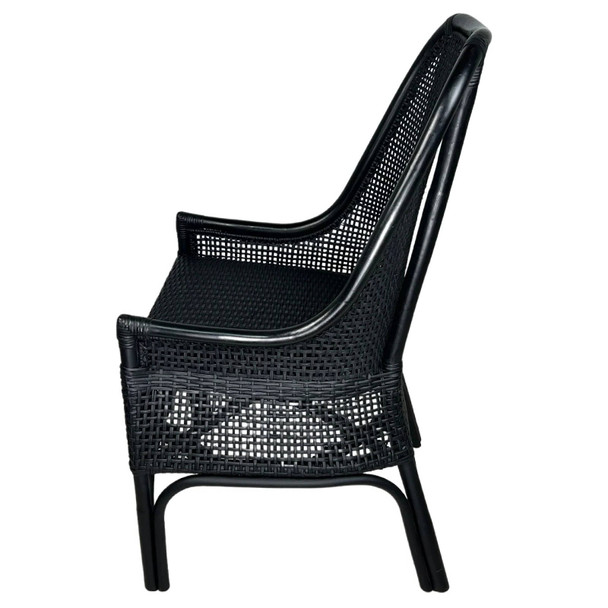 Amara Alfresco Dining Chair - Solid Black - Hand made Dining Room furniture