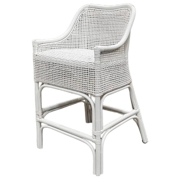 Amara Alfresco Counter Stool - Solid White Kitchen Furniture - GT-116SW