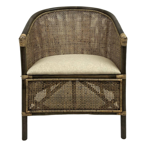 Cayman Rattan Tub Chair - Black Shadow - Boho Chic style