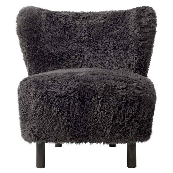 Monroe Woolen Tub Chair - Soot - Mid-Century Modern style