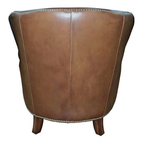 Barclay Leather Club Chair - Latte - Hobart, Launceston, Perth Countryside style Living Room furniture