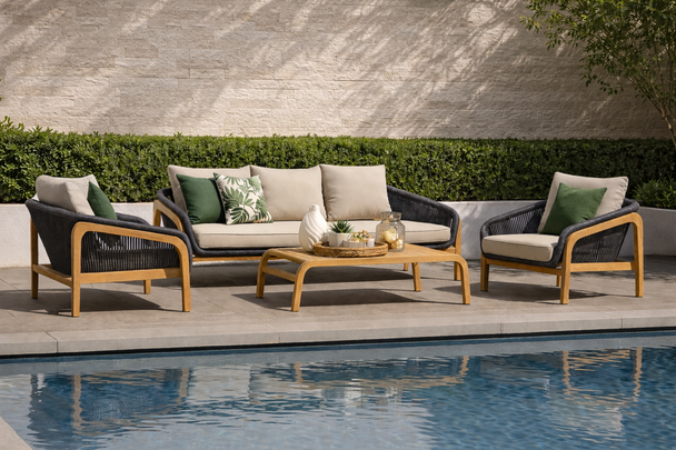 Acacia 4Pc Outdoor Setting - Melbourne, Sydney, Brisbane Contemporary style Outdoor furniture