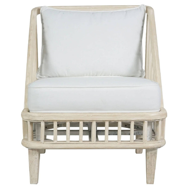 Solaro Lounge Chair - Whitewash - Mid-Century Modern style