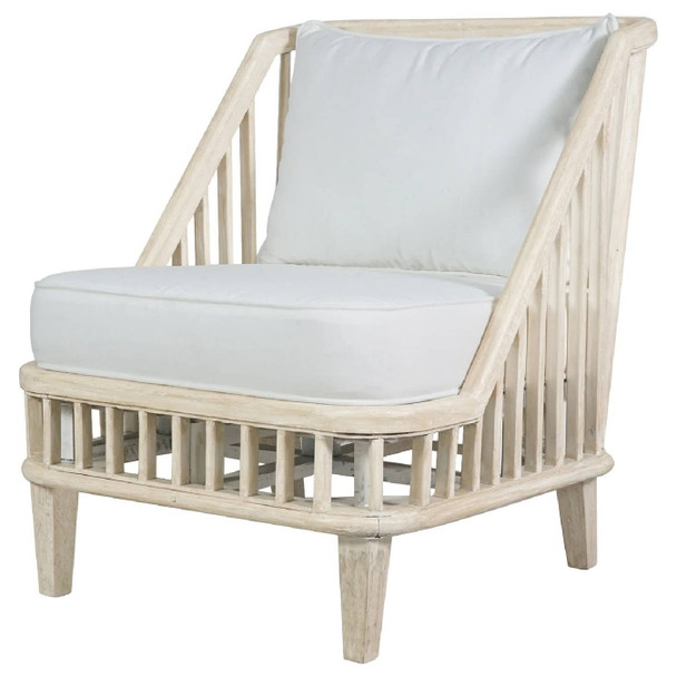 Solaro Lounge Chair - Whitewash Living Room Furniture - Q-0817C-DW