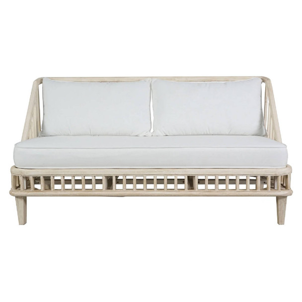 Solaro 2.5 Seater Sofa - Whitewash - Mid-Century Modern style