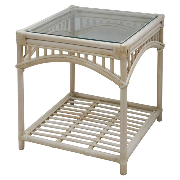 Bahamas Rattan Side Table - Natural - Coastal style