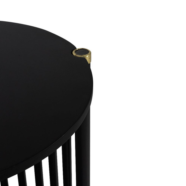 Solaro Retro Side Table - Black S-0842-BLACK