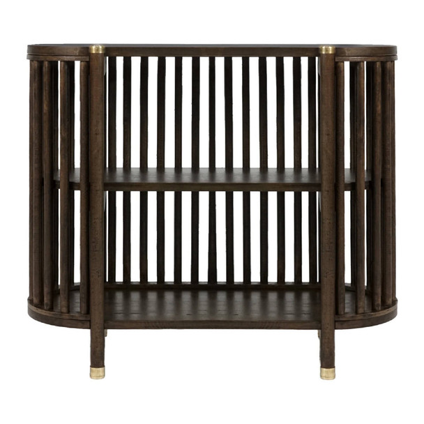 Solaro Retro Low Bookcase - Walnut - Mid-Century Modern style