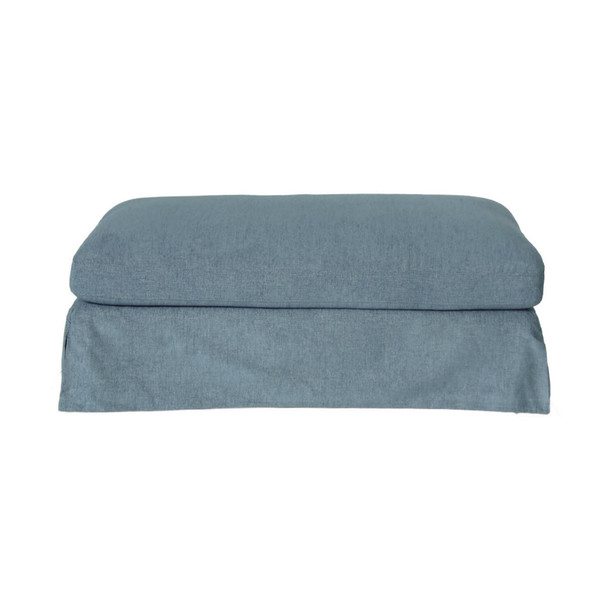 Bennet Ottoman - Denim - Contemporary style