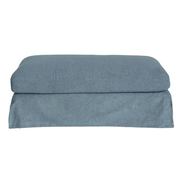 Bennet Ottoman - Denim - Contemporary style