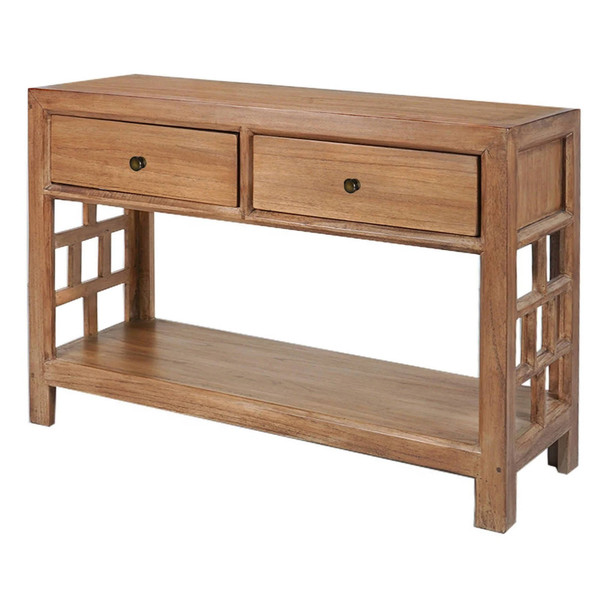 Callan 2 Drawer Console - Mindi Brown - Contemporary style