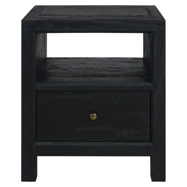 Callan Bedside Table - Black - Contemporary style