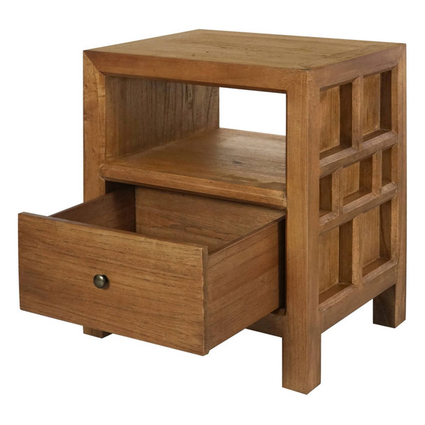 Callan Bedside Table - Mindi Brown - Hand made Bedroom furniture