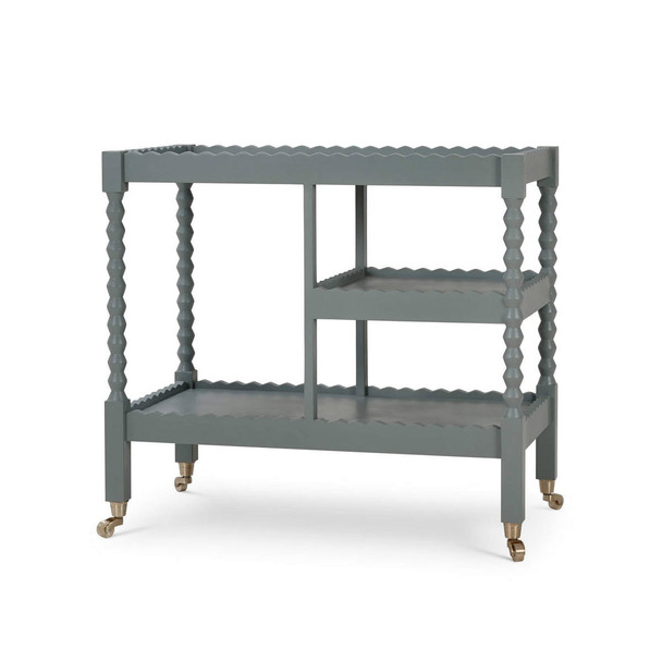 Ligna Bar Cart - Size: 81H x 88W x 48D (cm) - Boho Luxe style