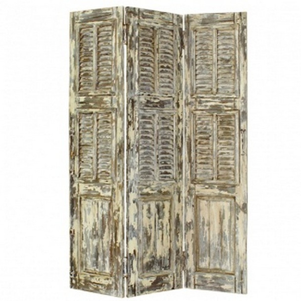 Cottage Shutter Set - Fog Grey - Size: 226H x 159W x 5D (cm) - French Provincial style