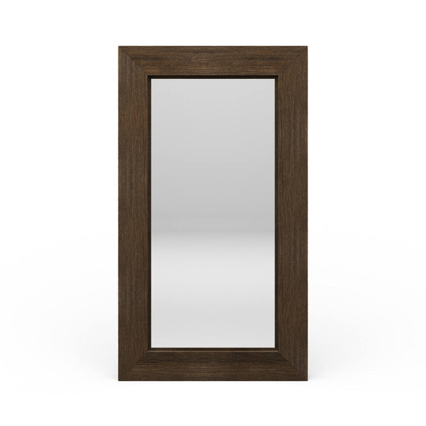 Tuscan Rustic Teak Large Standing Mirror - Size: 230H x 130W x 20D (cm) - Mid-Century Modern style