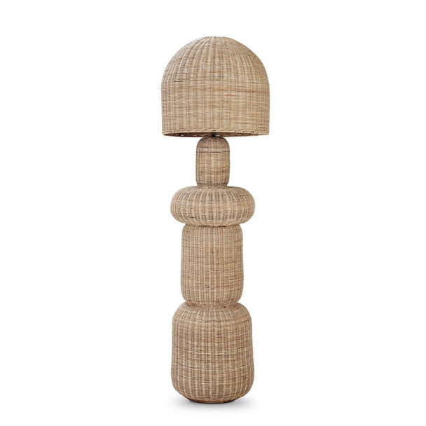 Canggu Rattan Floor Lamp - Hand made Mid-Century Modern style  furniture