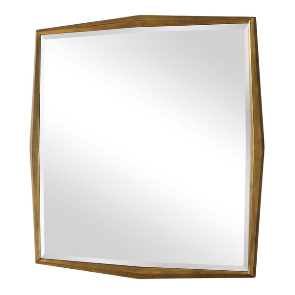 On Point Square Gold Mirror - Australia wide delivery