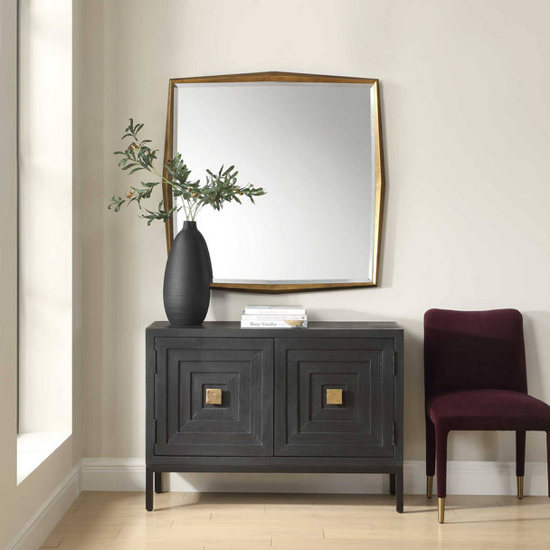 On Point Square Gold Mirror - Sale on Mid-Century Modern style Wall Mirrors