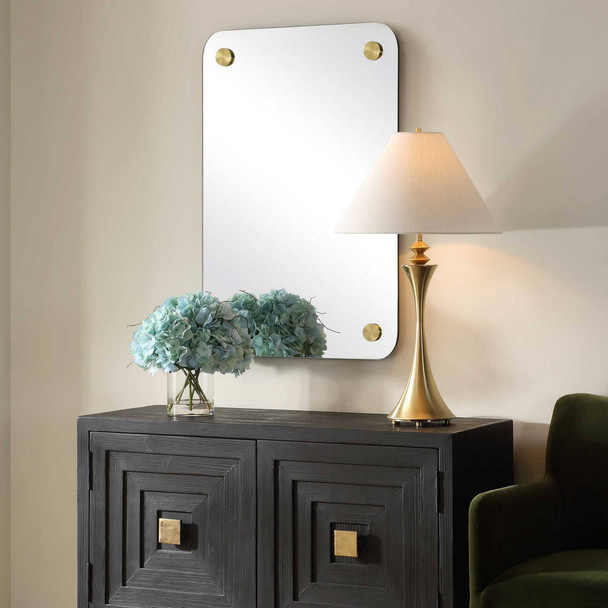 Hamrick Frameless Mirror Contemporary style Wall Mirror Decor