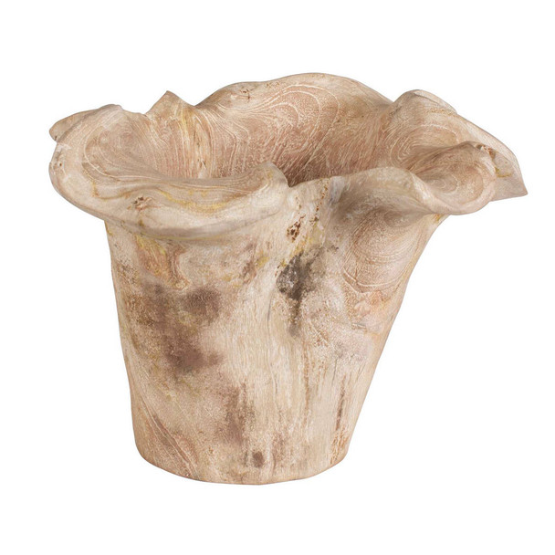 Teak Flow White Wash Outdoor Bowl - Australia wide delivery