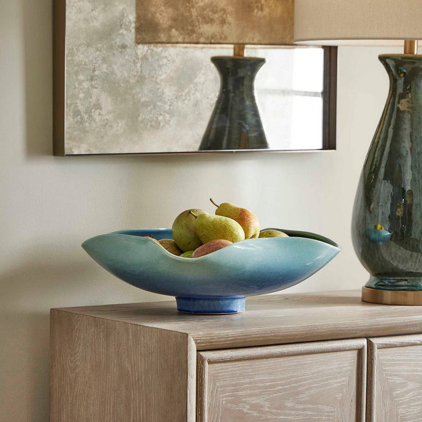 Coral Mirage White Outdoor Bowl - Size: 51H x 51W x 18D (cm) - Coastal style