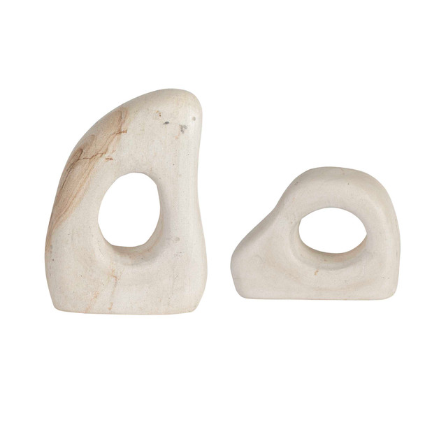 Stone Flow Outdoor Sculptures Set/2 - Sale on Organic style Sculptures
