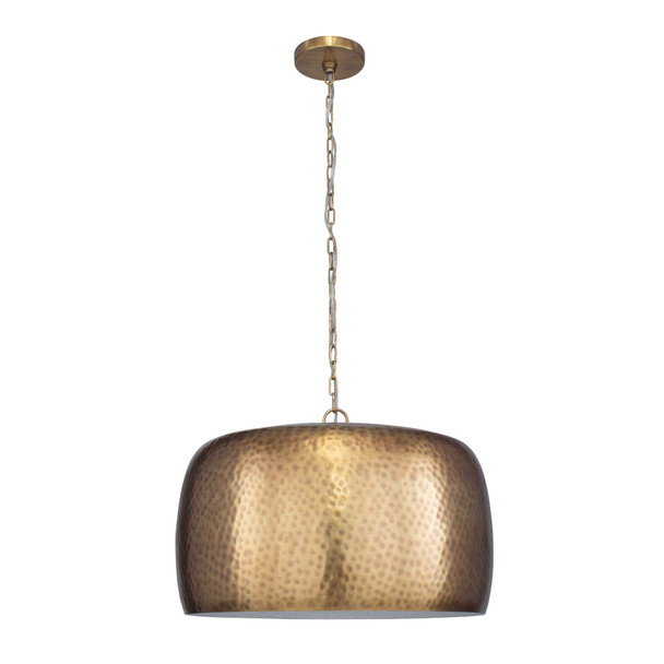Lemont Hammered Brass 1 Light Pendant - Australia wide delivery