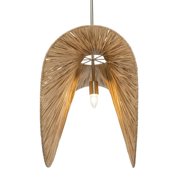 Bend 1 Light Raffia Pendant - Hobart, Launceston, Perth delivery