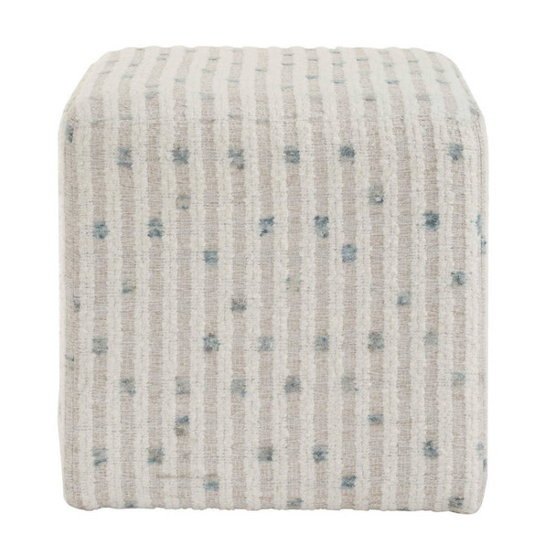 Joie White Chenille Ottoman - Melbourne, Sydney, Brisbane delivery