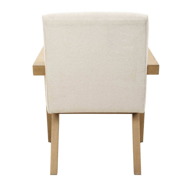 Blakely White Dining Arm Chair - Sale on Scandinavian style Dining Chairs