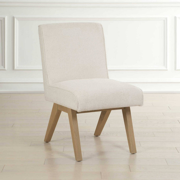 Blakely White Armless Dining Chair Scandinavian style Dining Chair Decor