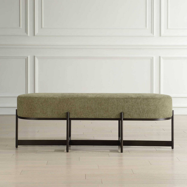 Merino Moss Fabric Bench Contemporary style Accent Chair Decor Merino Moss Fabric Bench Contemporary style Accent Chair Decor