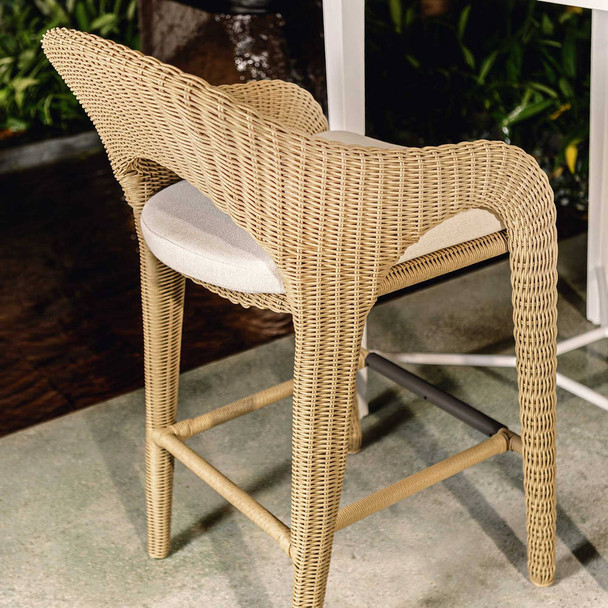 Kavali Outdoor Wicker Counter Stool - Sale on Contemporary style Outdoor Seatings