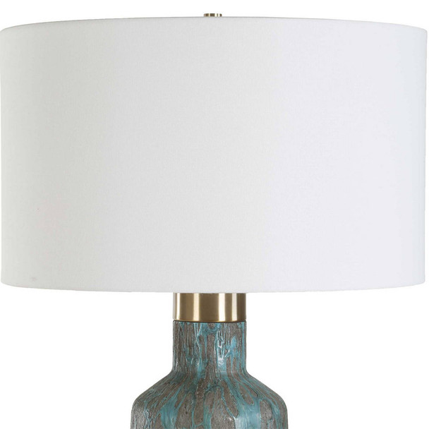 Dauphine Cracked Teal Table Lamp - Melbourne, Sydney, Brisbane delivery