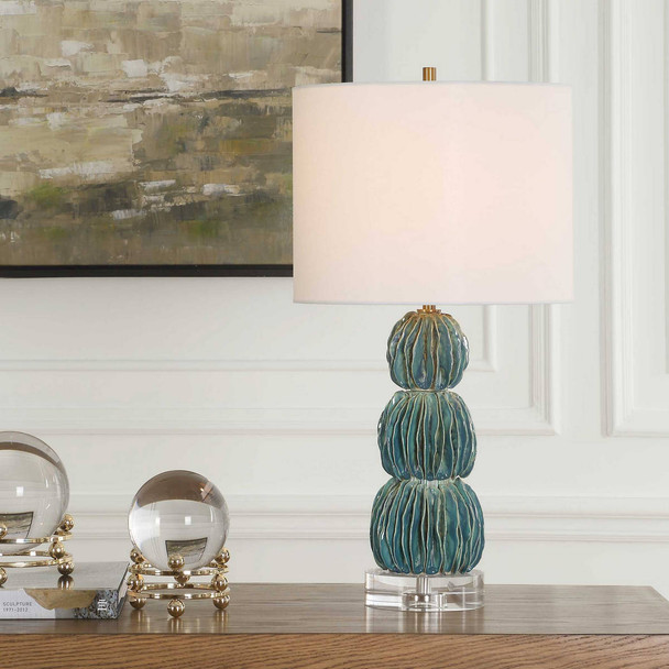 Mihaela Drip Glaze Table Lamp - Size: 69H x 43W x 43D (cm) - Contemporary style