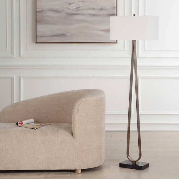Galloway Minimalist Bronze Floor Lamp Mediterranean style Floor Lamp Decor
