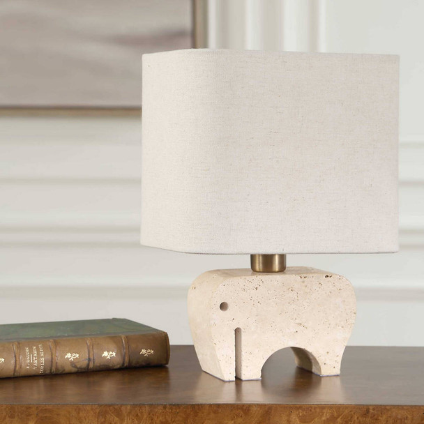 Tusk Travertine Accent Lamp - Australia wide delivery