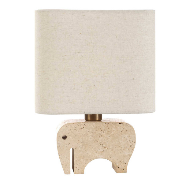 Tusk Travertine Accent Lamp - Sale on Contemporary style Table Lamps