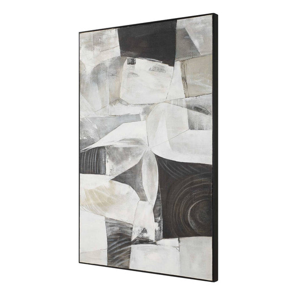 Folding Time Framed Abstract Art Geometric style Print Decor