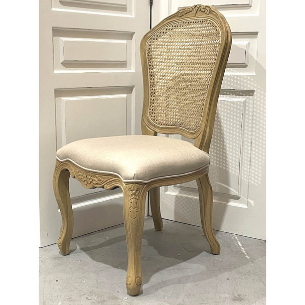 Josephine Rattan Back Dining Chair - Weathered Oak ML2149R-1-WO