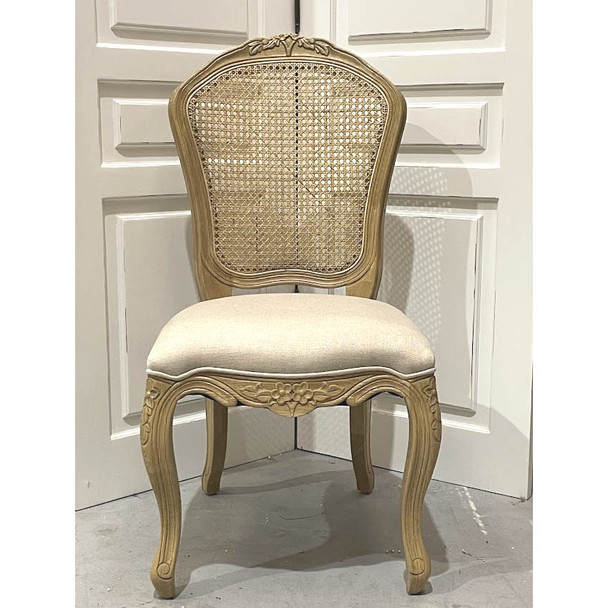 Josephine Rattan Back Dining Chair - Weathered Oak ML2149R-1-WO