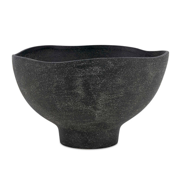 Komorebi Indoor-Outdoor Black Bowl - Size: 20H x 33W x 33D (cm) - Organic style