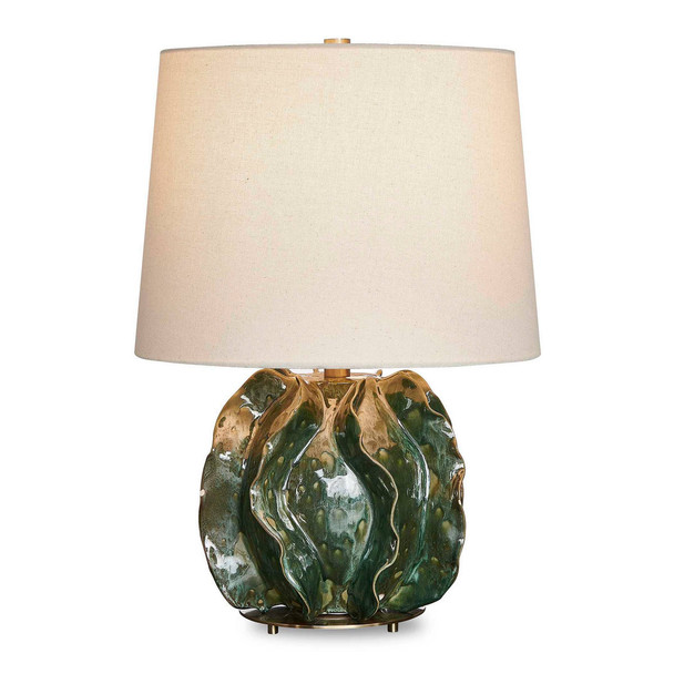 Guinevere Deep Green Table Lamp - Size: 54H x 38W x 38D (cm) - Contemporary style