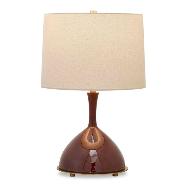Colette Burgundy Table Lamp - Size: 63H x 41W x 41D (cm) - Contemporary style