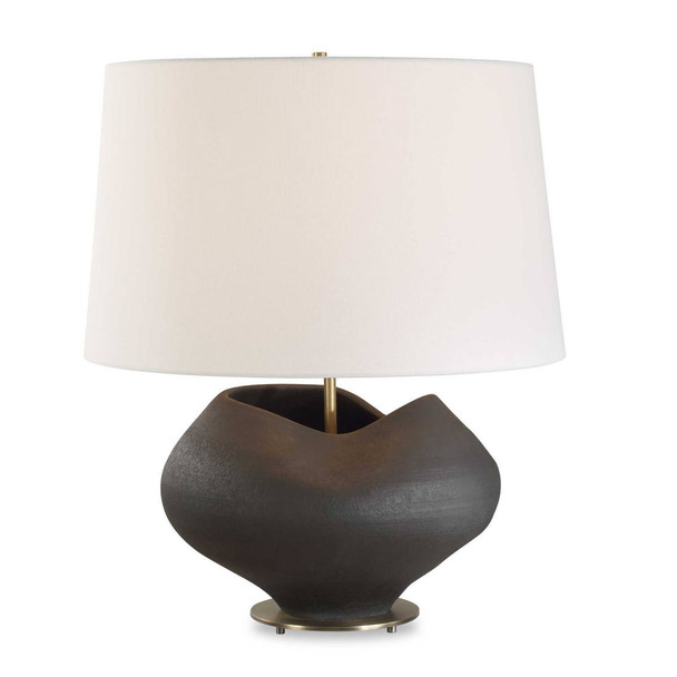 Nocturne Aged Black Table Lamp - Size: 60H x 51W x 51D (cm) - Contemporary style